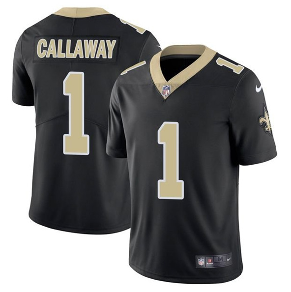 Men's New Orleans Saints Saints #1 Marquez Callaway 2021 Black Vapor Untouchable Limited Stitched Jersey Men's New Orleans Saints Saints #1 Marquez Callaway 2021 Black Vapor Untouchable Limited Stitched Jersey